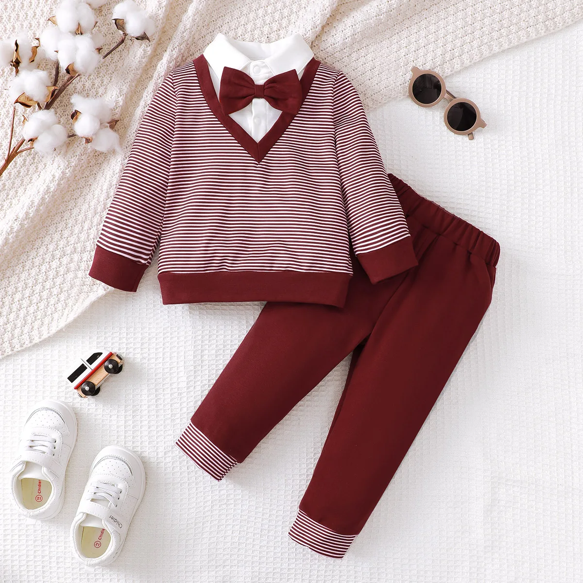 Весенне-осенний комплект из 2 предметов для мальчиков, комплект одежды и штанов в полоску с бантом для детей 0-3 лет, модная одежда для мальчиков, фестивалей, нежная одежда
Весенне-осенний комплект из 2 предметов для мальчиков, комплект одежды и штанов в полоску с бантом для детей 0-3 лет, модная одежда для мальчиков, фестивалей, нежная одежда