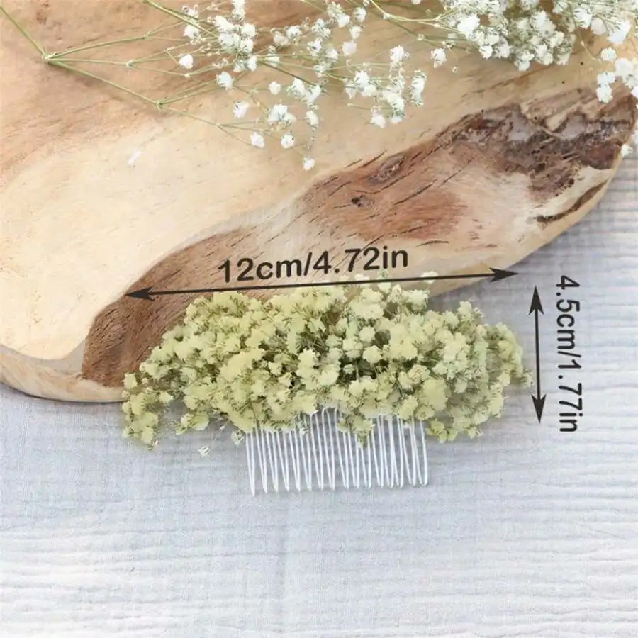 Preserved Babys Breath Hair Comb Elegant Bridal Wedding Hairpiece For Party Daily Wear
Preserved Babys Breath Hair Comb Elegant Bridal Wedding Hairpiece For Party Daily Wear