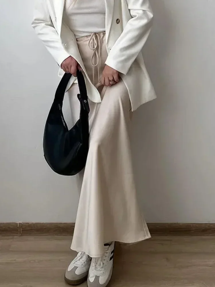 Elegant High Waist Skirts for Women Fashion Black Grey Satin Skirt Classics Lady Slim Women's Long Skirt Summer
Elegant High Waist Skirts for Women Fashion Black Grey Satin Skirt Classics Lady Slim Women's Long Skirt Summer