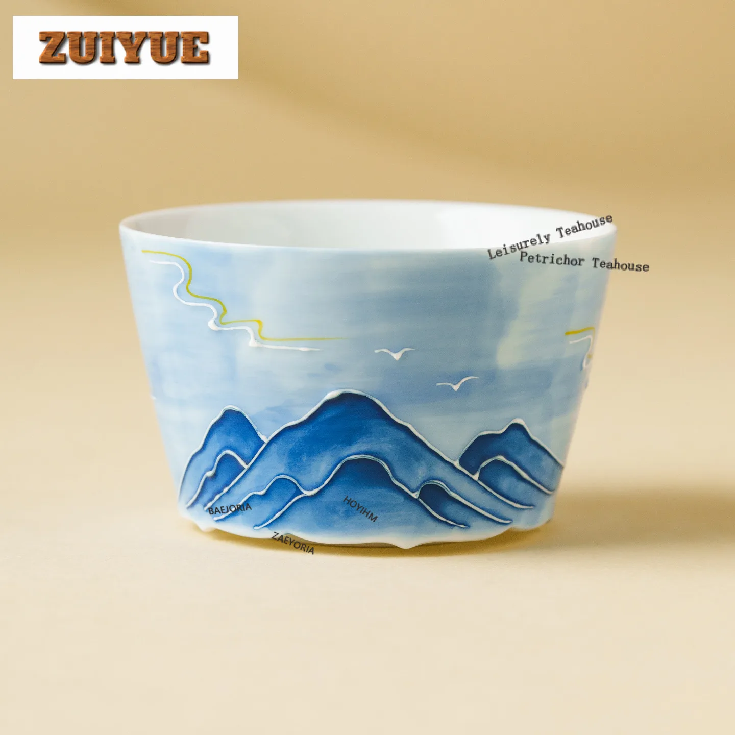 180ml Hand Painted Blue Sky Mount Teacup Handmade Tea Bowl Tea Pair Tea-tasting Personal Cup Chazhan Master Cups Drinkware
180ml Hand Painted Blue Sky Mount Teacup Handmade Tea Bowl Tea Pair Tea-tasting Personal Cup Chazhan Master Cups Drinkware