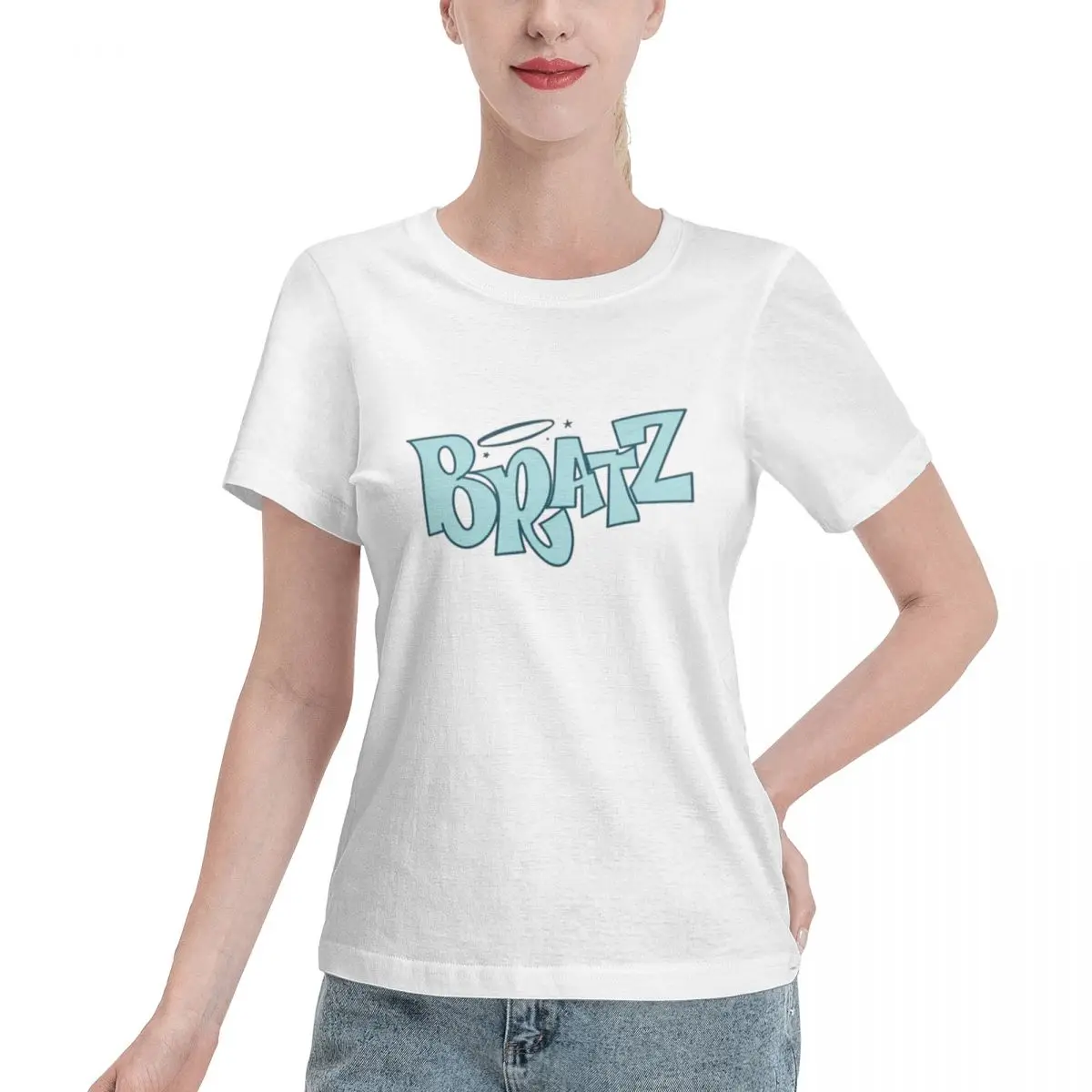 Blue Bratz Logo Women's T-shirt, Casual Short Sleeve Cotton Blend Crew Neck Tee, Women's Clothing for Outdoor
Blue Bratz Logo Women's T-shirt, Casual Short Sleeve Cotton Blend Crew Neck Tee, Women's Clothing for Outdoor