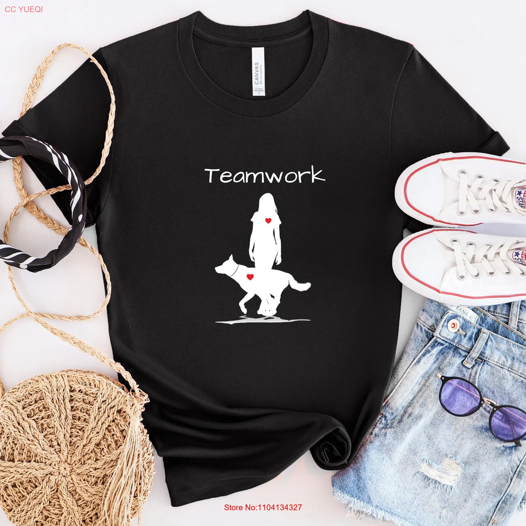 Teamwork Dog T Shirt Sports Heeling Working Handler Trainer long or short sleeves
Teamwork Dog T Shirt Sports Heeling Working Handler Trainer long or short sleeves