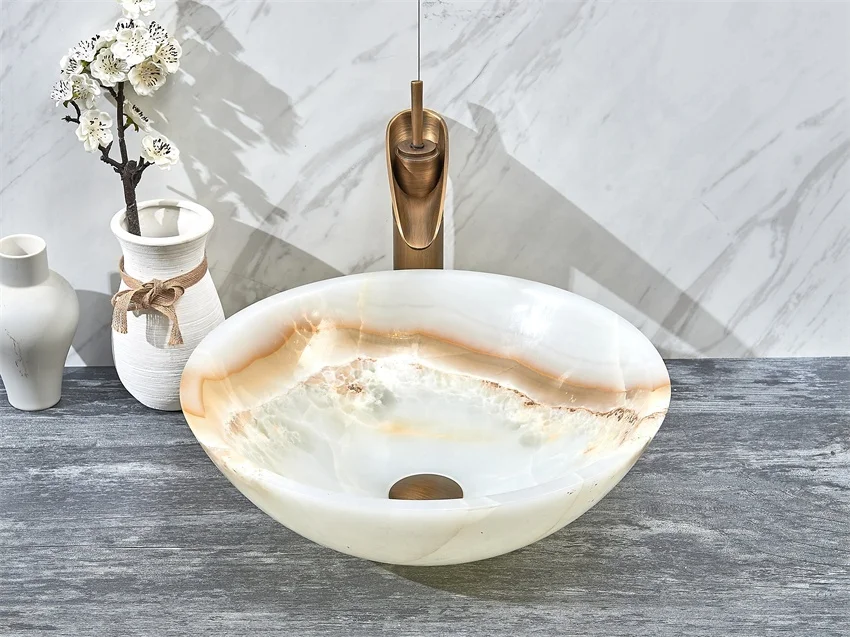 %r Round Shape Luxury White Onyx Bathroom Vessel Sink
%r Round Shape Luxury White Onyx Bathroom Vessel Sink