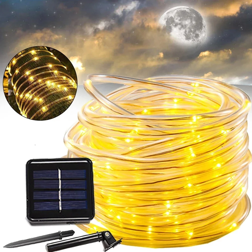 LEDs Solar Powered Rope Tube String Lights Outdoor Waterproof Fairy Lamps Garden Garland light For Christmas Yard Decoration
LEDs Solar Powered Rope Tube String Lights Outdoor Waterproof Fairy Lamps Garden Garland light For Christmas Yard Decoration