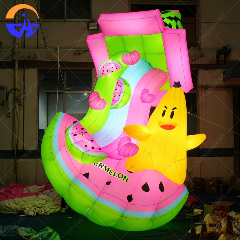 Custom LED Inflatable Watermelon Banana Fruit Model Summer Outdoor Advertising Campaign Scene Decoration Prop
Custom LED Inflatable Watermelon Banana Fruit Model Summer Outdoor Advertising Campaign Scene Decoration Prop