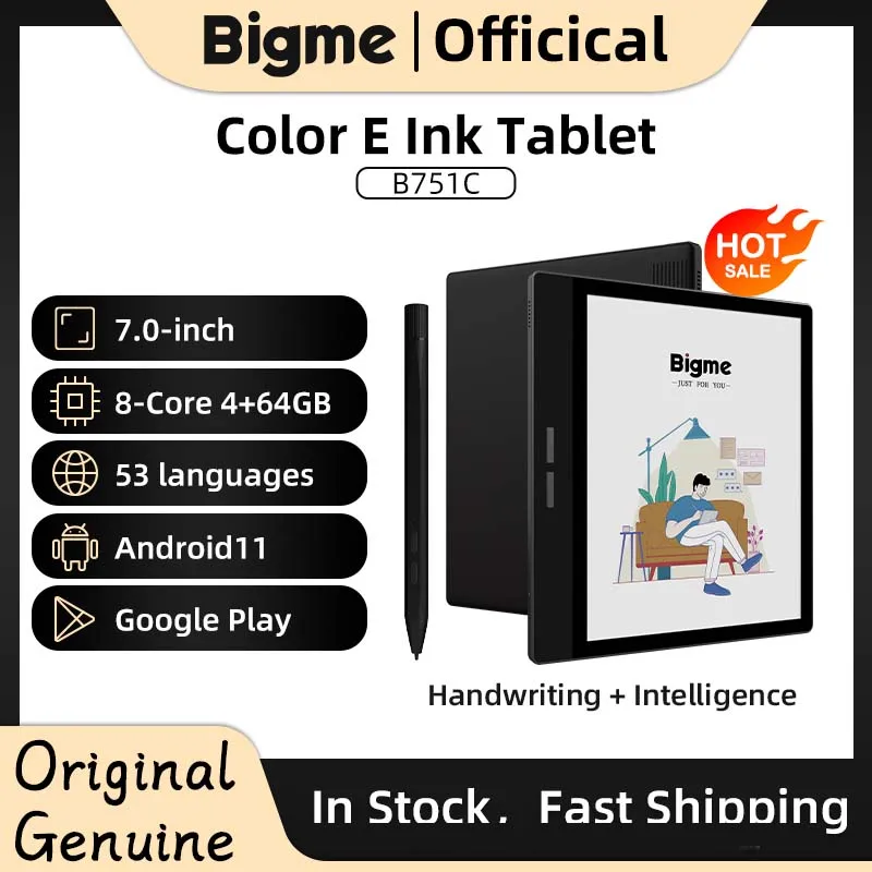 Bigme B751C 7'' Color Eink Screen Ebook Reader Electronic Epaper Books Notebook E-Ink Display E-book Ereader Android Tablet
Bigme B751C 7'' Color Eink Screen Ebook Reader Electronic Epaper Books Notebook E-Ink Display E-book Ereader Android Tablet