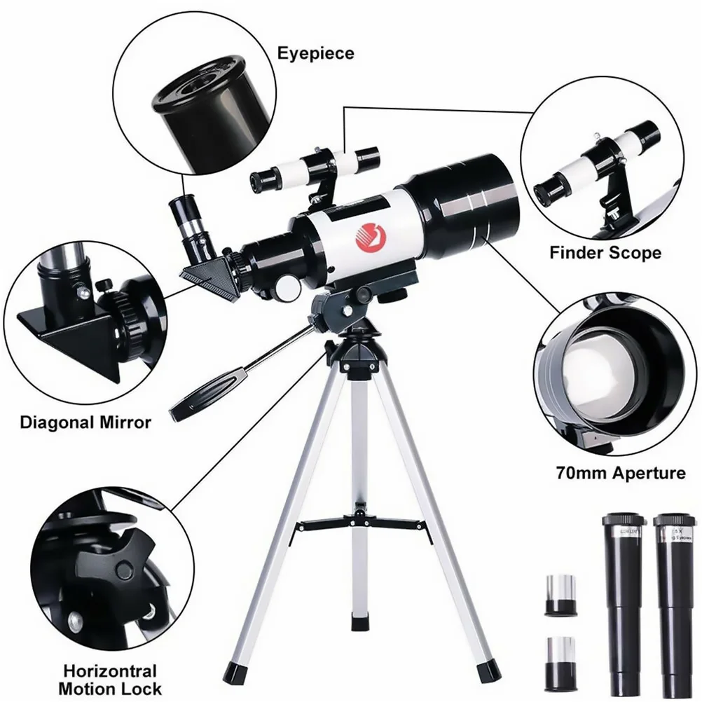 Telescope X Magnification Stargazing Outdoor with Tripod Professional Refracting Astronomical Phone Clip 
Telescope X Magnification Stargazing Outdoor with Tripod Professional Refracting Astronomical Phone Clip