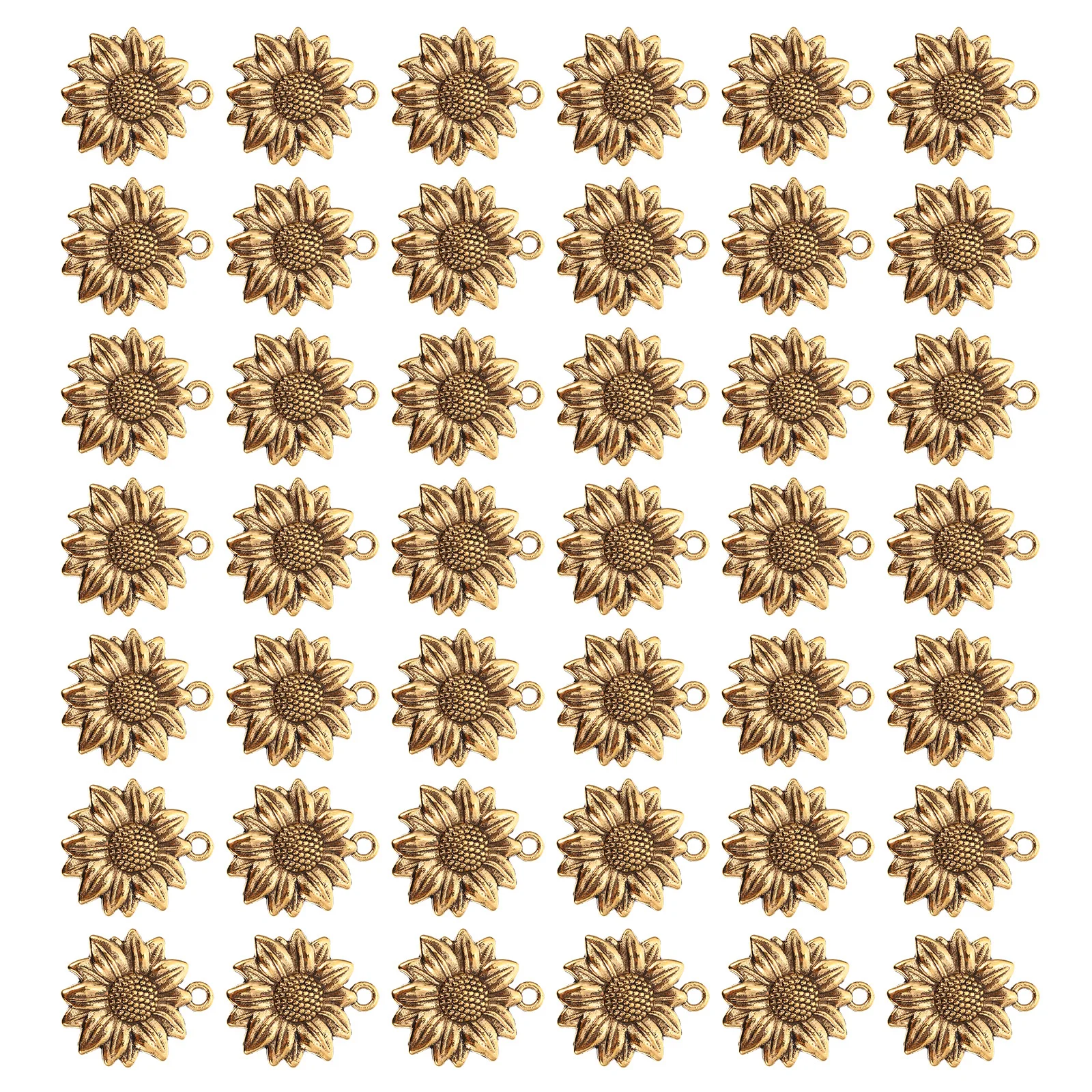 100 Pcs Sunflower Charms Alloy Jewelry Accessories for DIY Necklace Earrings Metal Pendant Crafts Smooth Durable
100 Pcs Sunflower Charms Alloy Jewelry Accessories for DIY Necklace Earrings Metal Pendant Crafts Smooth Durable