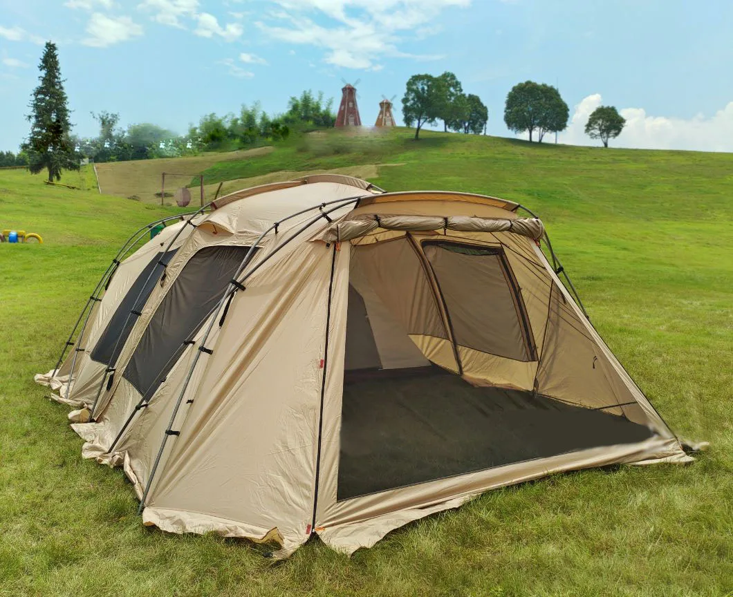 Large Aluminum Pole Family Tent Rainproof Double Deck with One Room and One Hall Camping Tunnel Tent
Large Aluminum Pole Family Tent Rainproof Double Deck with One Room and One Hall Camping Tunnel Tent