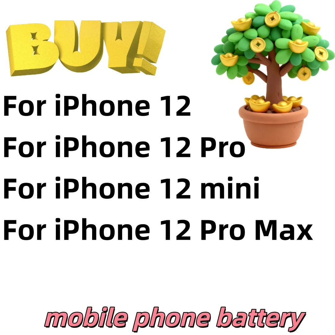 New Phone Battery For iPhone 12 12 Pro 12 Pro Max pm Replacement Bateria+Free tools
New Phone Battery For iPhone 12 12 Pro 12 Pro Max pm Replacement Bateria+Free tools