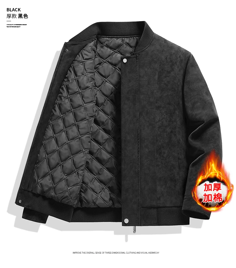 Big Size 8XL Suede Leather Jacket Men Cotton Padded Coat Motorcycle Male Oversize College Large Plus Winter Zipper Windbreaker 25 S3b4ff2d2726142d1b476fb1c289acb6bS