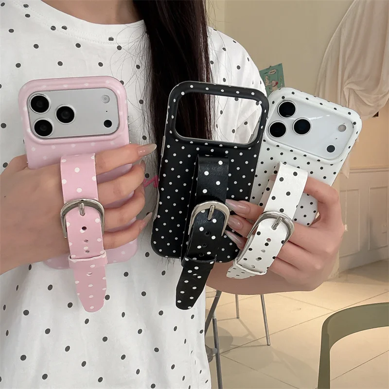 Polka Dot Phone Case For iPhone 15 16 17 Pro Max Luxury Cute Crossbody Strap Shockproof Camera Protection Cover For Women Girls
Polka Dot Phone Case For iPhone 15 16 17 Pro Max Luxury Cute Crossbody Strap Shockproof Camera Protection Cover For Women Girls