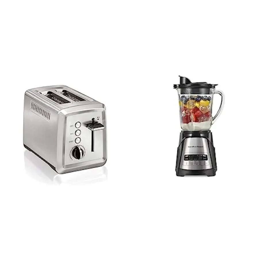 2-Slice Toaster with Extra-Wide Slots Bagel Setting Toast Boost Power Elite Wave Action Blender with 40 Oz Glass Jar 12 Functio
2-Slice Toaster with Extra-Wide Slots Bagel Setting Toast Boost Power Elite Wave Action Blender with 40 Oz Glass Jar 12 Functio