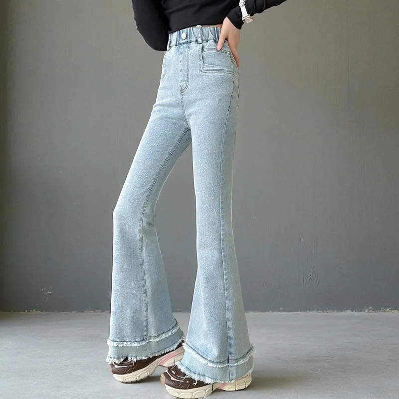 Children Casual Light Blue Trousers Teenagers Baby Clothes 5 7 9 10 11 12 13 Years Girls Cargo Jeans for Kids Flare Denim Pants
Children Casual Light Blue Trousers Teenagers Baby Clothes 5 7 9 10 11 12 13 Years Girls Cargo Jeans for Kids Flare Denim Pants