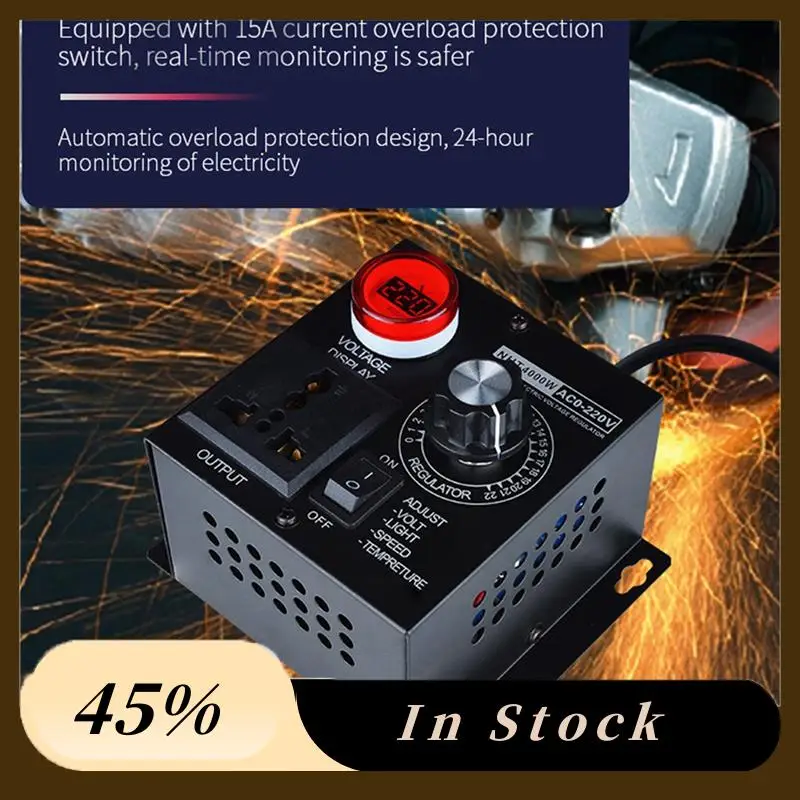 4000W Voltage Regulator Portable Speed Adjustable Voltage Regulator Compact Variable Voltage Controller Easy To Use EU Plug
4000W Voltage Regulator Portable Speed Adjustable Voltage Regulator Compact Variable Voltage Controller Easy To Use EU Plug