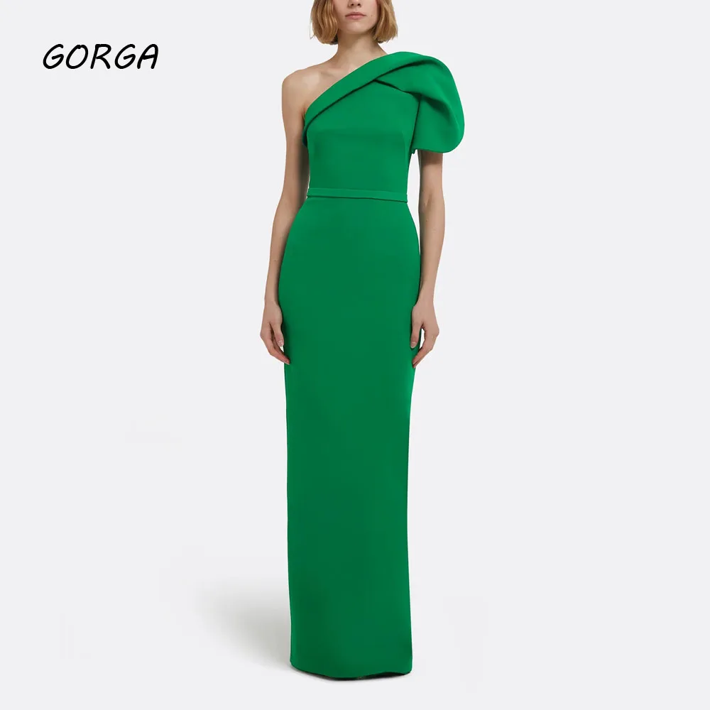 GORGA Customized Green One Shoulder Crepe Formal Evening Dress Slim Mermaid Prom Dress 2025 Saudi Short Sleeves Party Dress
GORGA Customized Green One Shoulder Crepe Formal Evening Dress Slim Mermaid Prom Dress 2025 Saudi Short Sleeves Party Dress