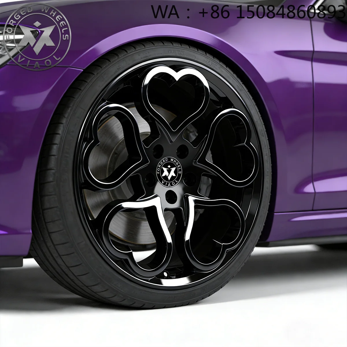 High end customized wheel hub, 6061-T6 Heart Shape Concave Forged Rim, 17-24 Inch multi PCD black finish personalized auto parts
High end customized wheel hub, 6061-T6 Heart Shape Concave Forged Rim, 17-24 Inch multi PCD black finish personalized auto parts