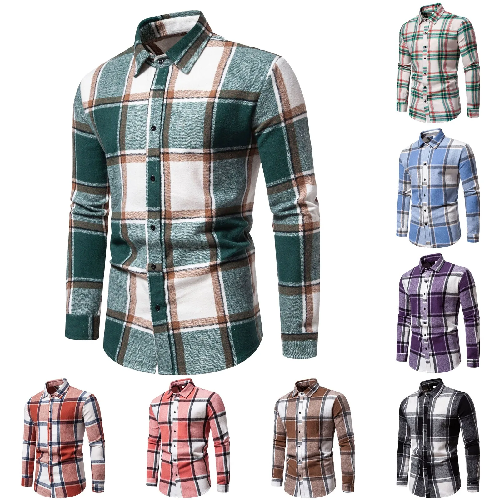 Men'S Padded Thick Button Plaid Shirt Men'S Casual Fashion Warm Coat Printing Hawaii Shirt Blouse Long Sleeve Plaid Jackets
Men'S Padded Thick Button Plaid Shirt Men'S Casual Fashion Warm Coat Printing Hawaii Shirt Blouse Long Sleeve Plaid Jackets
