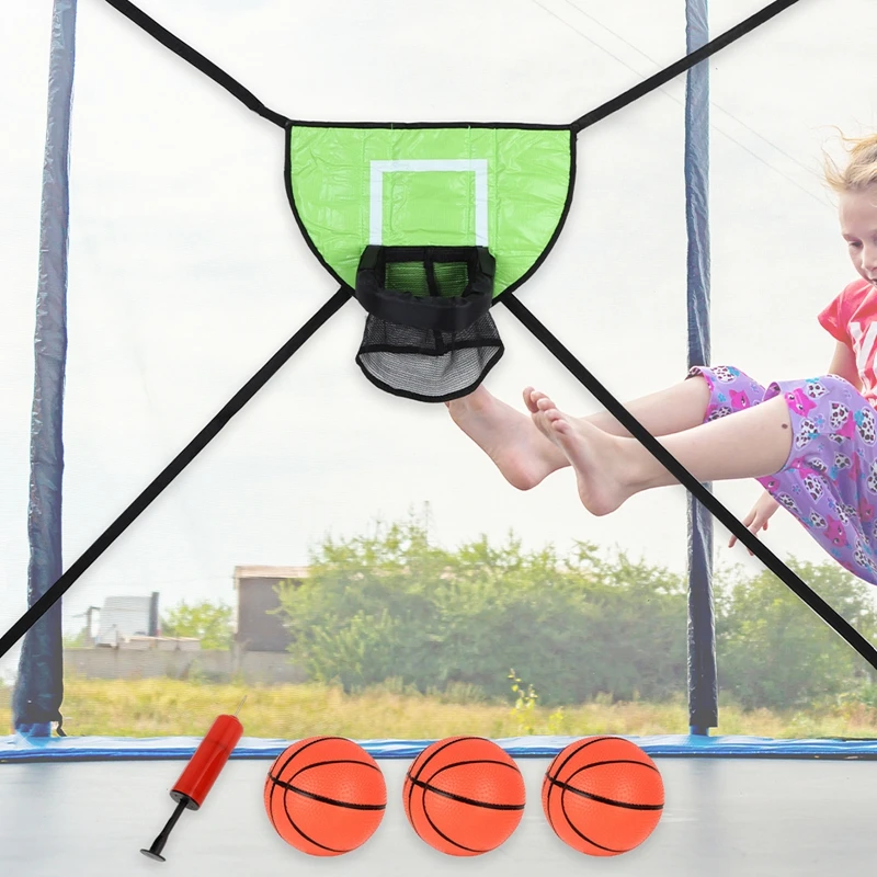 Trampoline Basketball Hoop with Pump and 3pcs Mini Ball,Easy to Assemble Sturdy for Dunk Fit
Trampoline Basketball Hoop with Pump and 3pcs Mini Ball,Easy to Assemble Sturdy for Dunk Fit