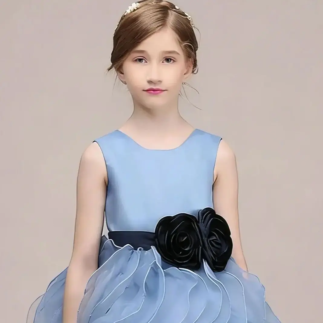 Princess Blue Customized Flower Girl Dresses For Wedding Ruffles Sleeveless Kids Birthday Party First Communion Ball Gowns
Princess Blue Customized Flower Girl Dresses For Wedding Ruffles Sleeveless Kids Birthday Party First Communion Ball Gowns