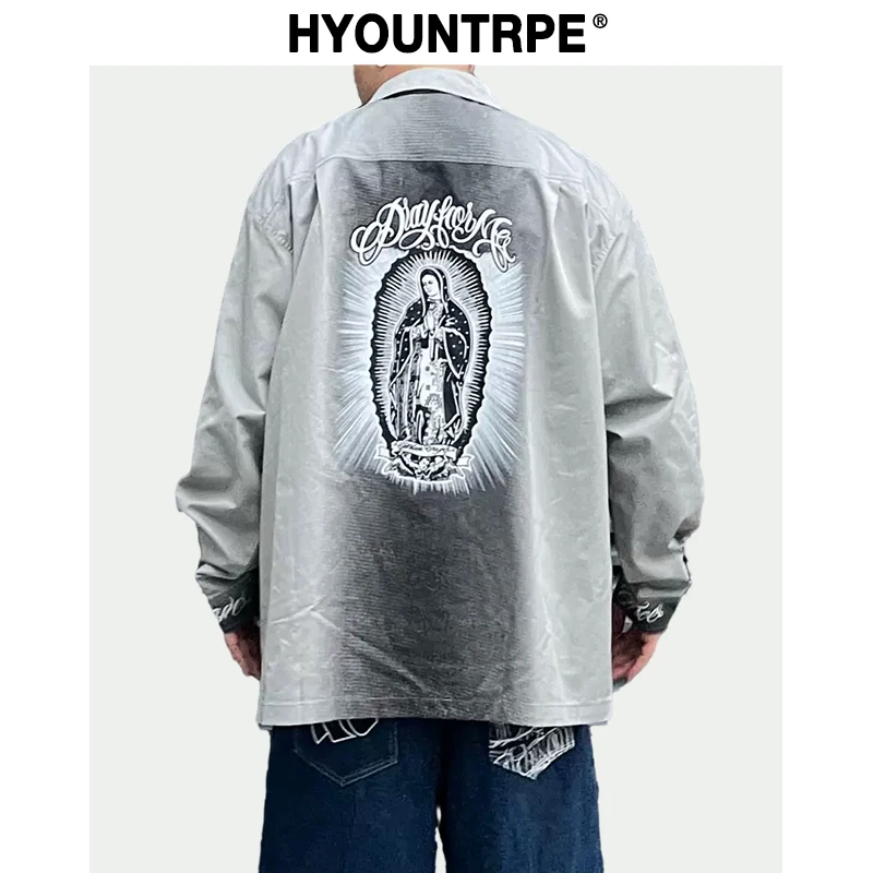 Hip Hop Streetwear Shirts Harajuku Retro Printed New Casual Long Sleeve Single Breasted Shirts for Men Loose Tops Cargo Shirt
Hip Hop Streetwear Shirts Harajuku Retro Printed New Casual Long Sleeve Single Breasted Shirts for Men Loose Tops Cargo Shirt