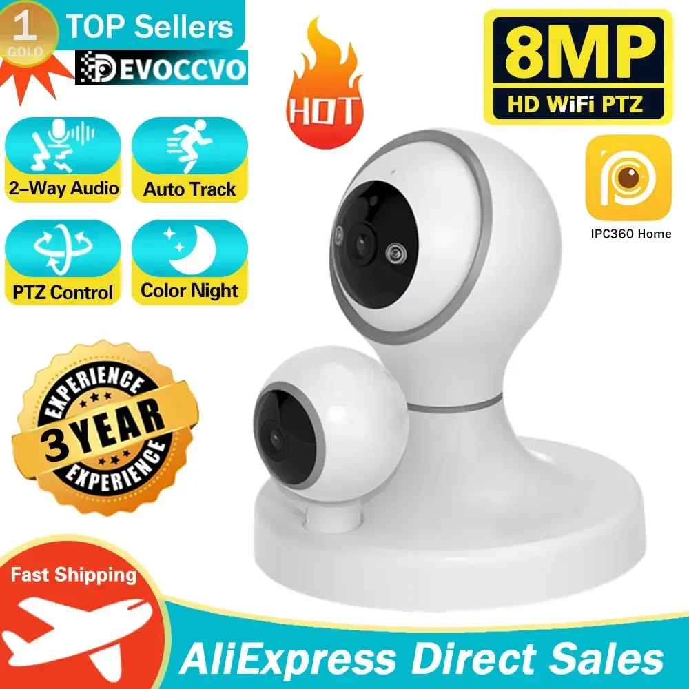 Mini 8MP Indoor Smart Home Surveillance Wifi Wireless Network Security PTZ IP Dual Lens Indoor Baby&Pet Home Security Camera
Mini 8MP Indoor Smart Home Surveillance Wifi Wireless Network Security PTZ IP Dual Lens Indoor Baby&Pet Home Security Camera