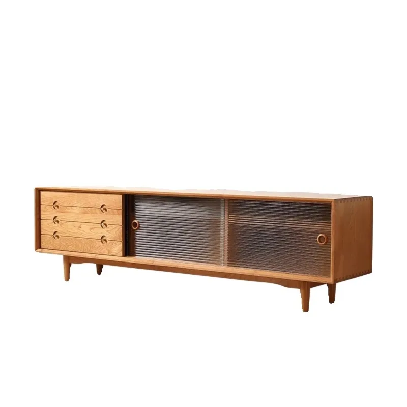 Nordic Japanese cherry wood modern simple living room solid wood TV cabinet combination
Nordic Japanese cherry wood modern simple living room solid wood TV cabinet combination