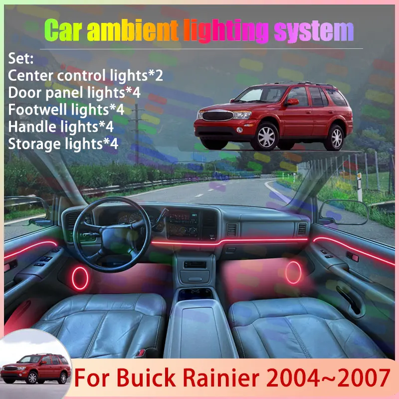 For Buick Rainier 2004~2007 2005 2006 2/24 in 1 Car Atmosphere Light Lamp RGB Shade Ensemble Streamer Atmosphere Set Auto Parts
For Buick Rainier 2004~2007 2005 2006 2/24 in 1 Car Atmosphere Light Lamp RGB Shade Ensemble Streamer Atmosphere Set Auto Parts