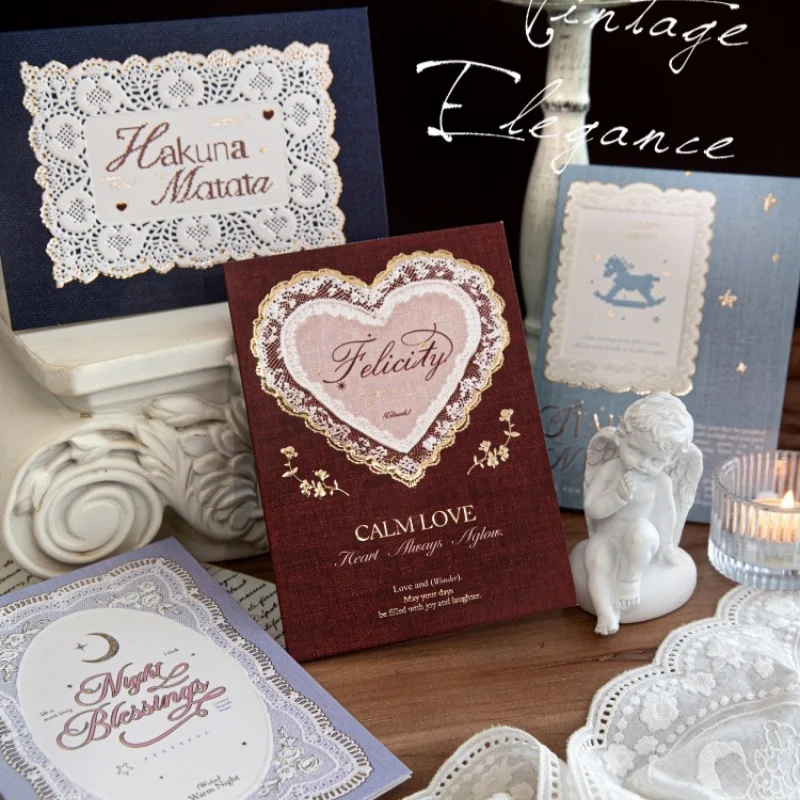 Hot-Stamped Greeting Card and Envelope Set: 3D Lace European Vintage Gift Card with Personalized Message
Hot-Stamped Greeting Card and Envelope Set: 3D Lace European Vintage Gift Card with Personalized Message
