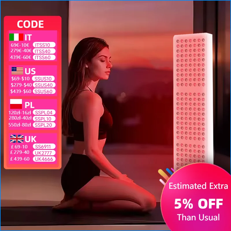 LED Red Light Therapy Panel 630/660/810/830/850nm Wavelength Infrared Red Light Therapy Lamp For Whole Body Pain Relief Feature
LED Red Light Therapy Panel 630/660/810/830/850nm Wavelength Infrared Red Light Therapy Lamp For Whole Body Pain Relief Feature