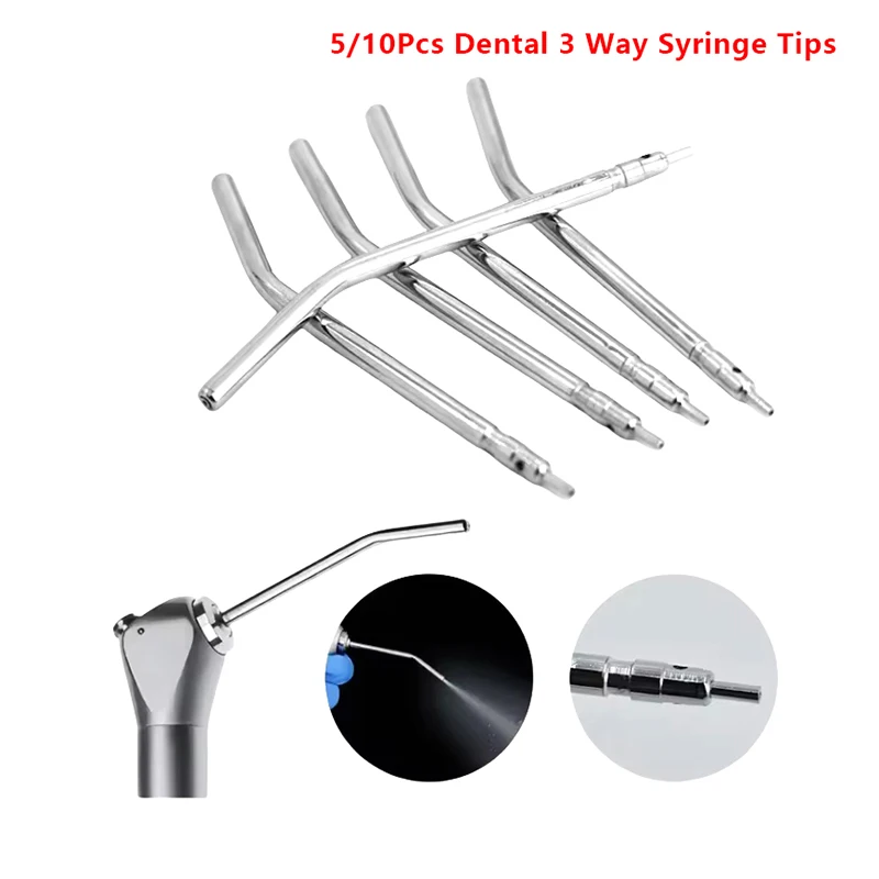 5/10Pcs Dental 3 Way Syringe Tips Stainless Steel Syringe Spray Nozzles Tips For Teeth Whitening Dentistry Tool Instrument
5/10Pcs Dental 3 Way Syringe Tips Stainless Steel Syringe Spray Nozzles Tips For Teeth Whitening Dentistry Tool Instrument