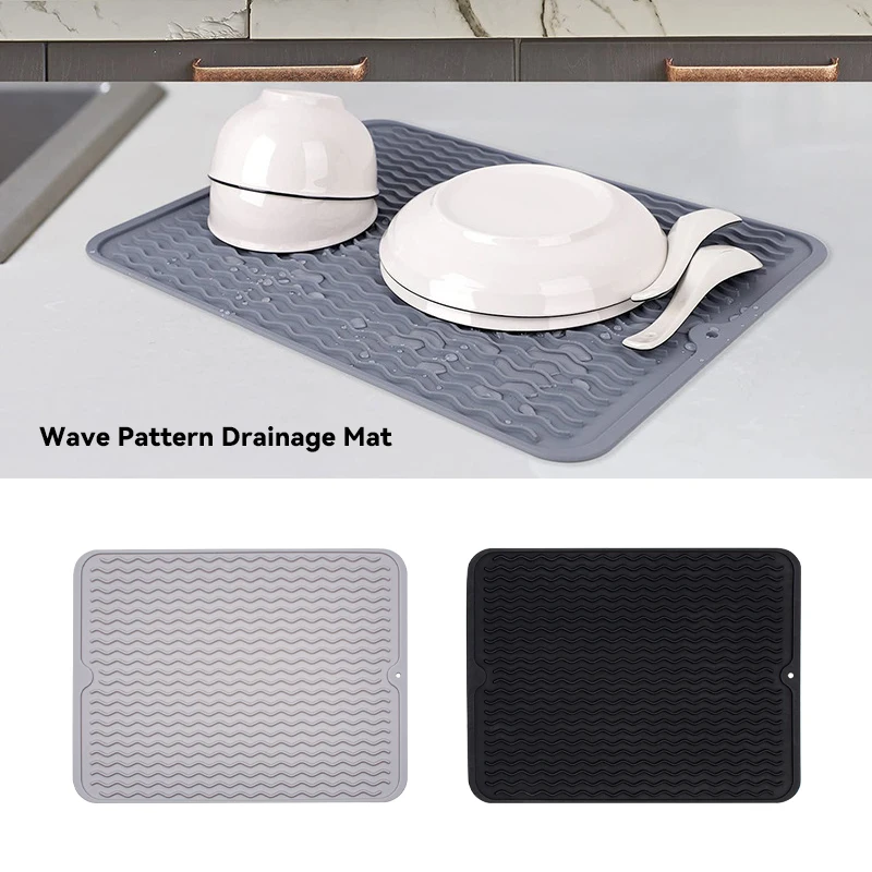 Silicone Dish Drying Mats Thickness Heat Resistant Trivet Drip Tray Cup Coasters Non-slip Pot Holder Table Kitchen Accessories
Silicone Dish Drying Mats Thickness Heat Resistant Trivet Drip Tray Cup Coasters Non-slip Pot Holder Table Kitchen Accessories