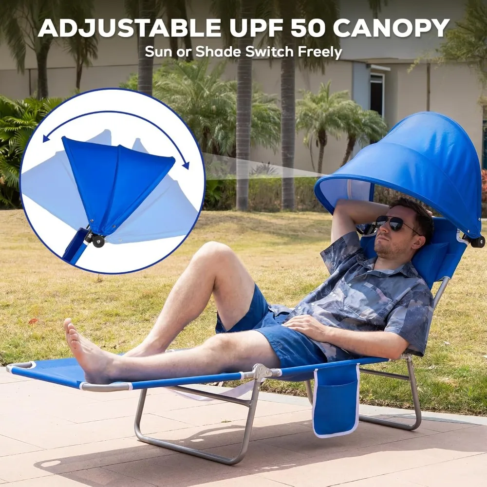 2PK Folding Tanning Beach Chair with Face Hole & Canopy Shade, 5-Position Reclining Sun Lounger, Portable Face Down, Customized
2PK Folding Tanning Beach Chair with Face Hole & Canopy Shade, 5-Position Reclining Sun Lounger, Portable Face Down, Customized