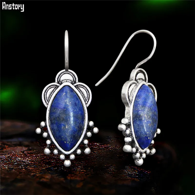 Vintage Eye Shape Lapis Lazuli Earrings For Women Antique Silver Plated Flower Natural Stone Tiger Eye Quartz Fashion Jewelry
Vintage Eye Shape Lapis Lazuli Earrings For Women Antique Silver Plated Flower Natural Stone Tiger Eye Quartz Fashion Jewelry