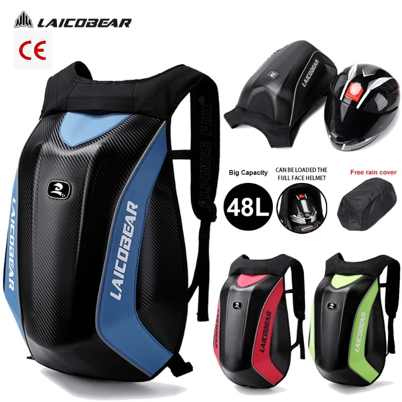 Men's Waterproof Motorcycle Helmet Bag, Carbon Fiber Reflective Backpack, Multi-purpose Rider Travel Bag for Full Face Helmet
Men's Waterproof Motorcycle Helmet Bag, Carbon Fiber Reflective Backpack, Multi-purpose Rider Travel Bag for Full Face Helmet