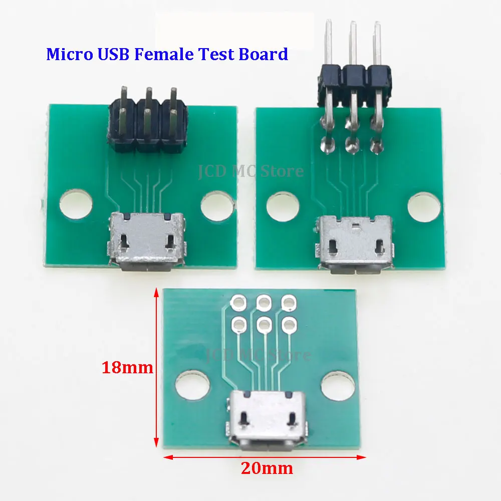 2-50Pcs Micro USB 5Pin female test board data cable test board with soldered socket
2-50Pcs Micro USB 5Pin female test board data cable test board with soldered socket