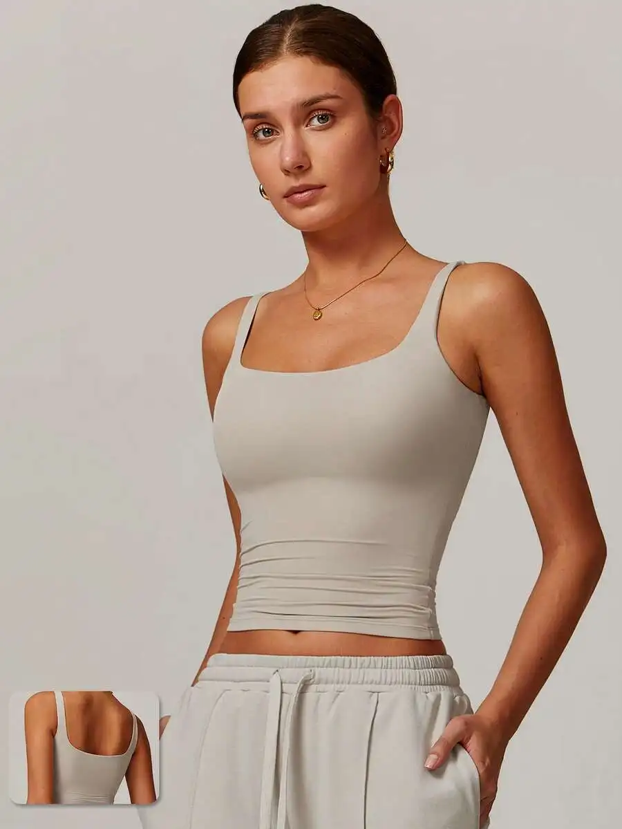Womens Sports Camisole Vest High Elasticity Comfortable Breathable Crop Top
Womens Sports Camisole Vest High Elasticity Comfortable Breathable Crop Top