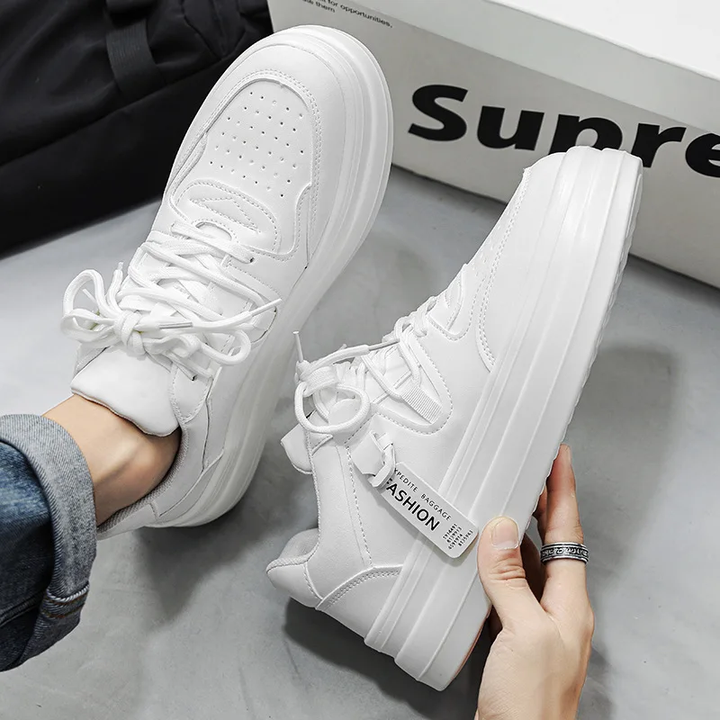 Spring Thick Bottom White Shoes Breathable Versatile Platform Flatform Casual Fashionable Shoes Leather Splicing Korean Style...
Spring Thick Bottom White Shoes Breathable Versatile Platform Flatform Casual Fashionable Shoes Leather Splicing Korean Style...