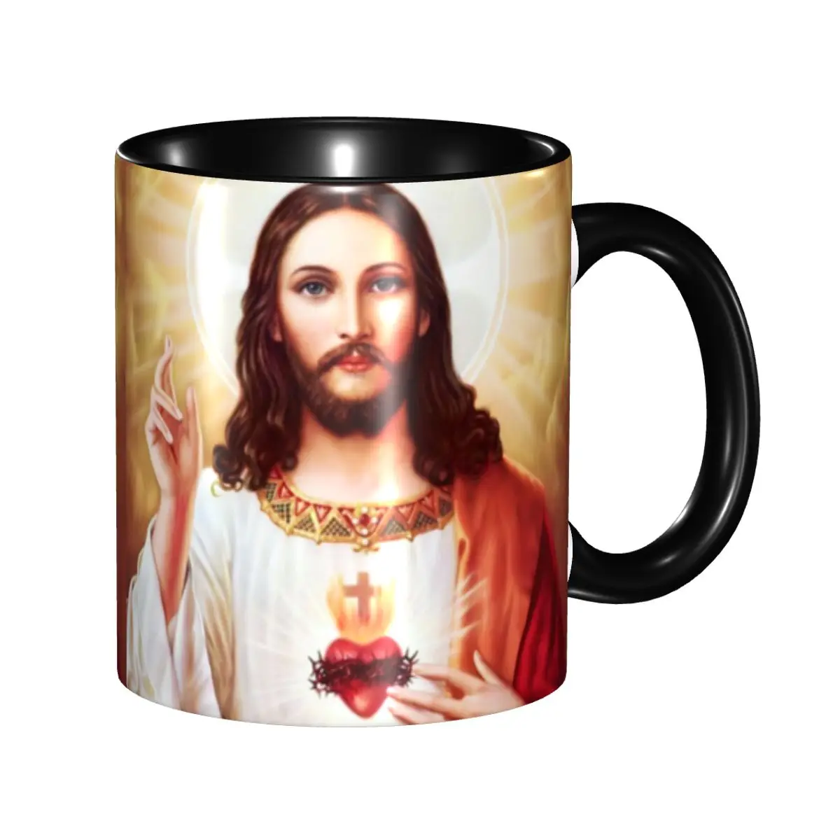 Sacred Heart Of Jesus Coffee Mug DIY Personalized Ceramic Mug Creative Present
Sacred Heart Of Jesus Coffee Mug DIY Personalized Ceramic Mug Creative Present