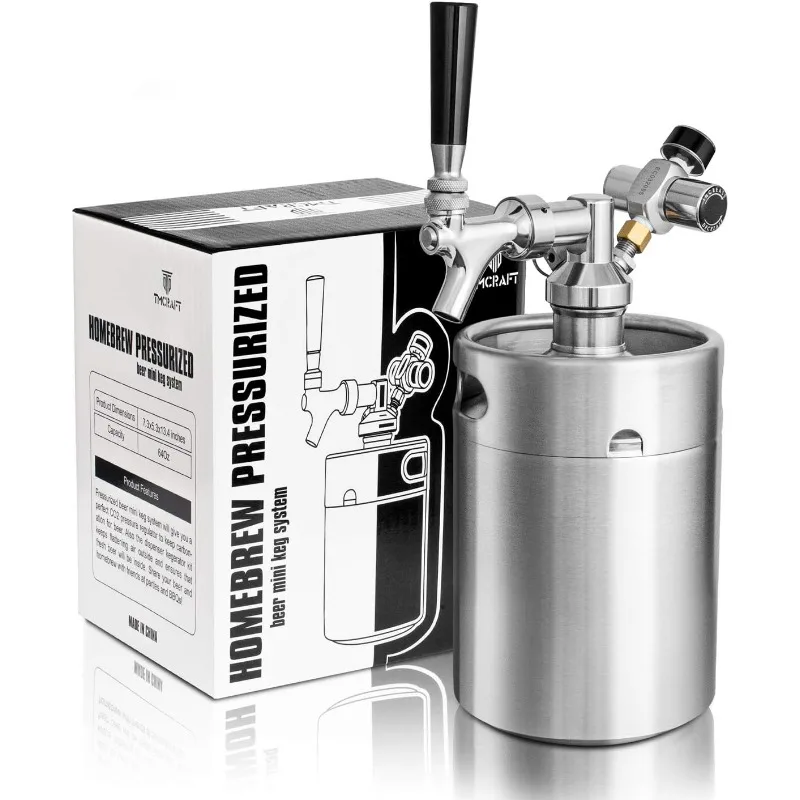 TMCRAFT 64oz герметичный мини-бочонок, портативный домашний бочонок из нержавеющей стали с обновленным регулятором Co2 сохраняет свежесть
TMCRAFT 64oz герметичный мини-бочонок, портативный домашний бочонок из нержавеющей стали с обновленным регулятором Co2 сохраняет свежесть