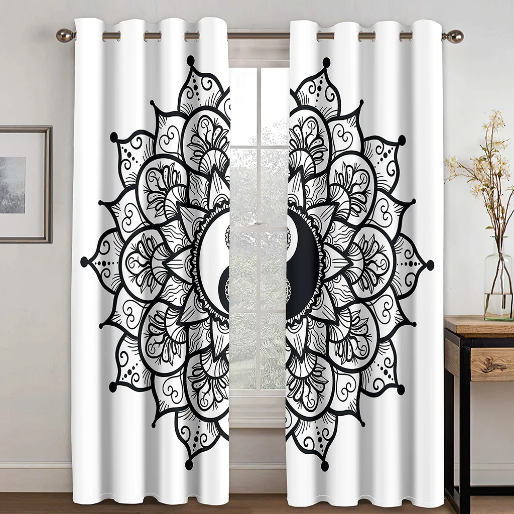 Chinese Style Tai Chi Bagua Black and White Pattern Design Curtains 2 Panel Living Room Bedroom Balcony Kitchen Window Decor
Chinese Style Tai Chi Bagua Black and White Pattern Design Curtains 2 Panel Living Room Bedroom Balcony Kitchen Window Decor
