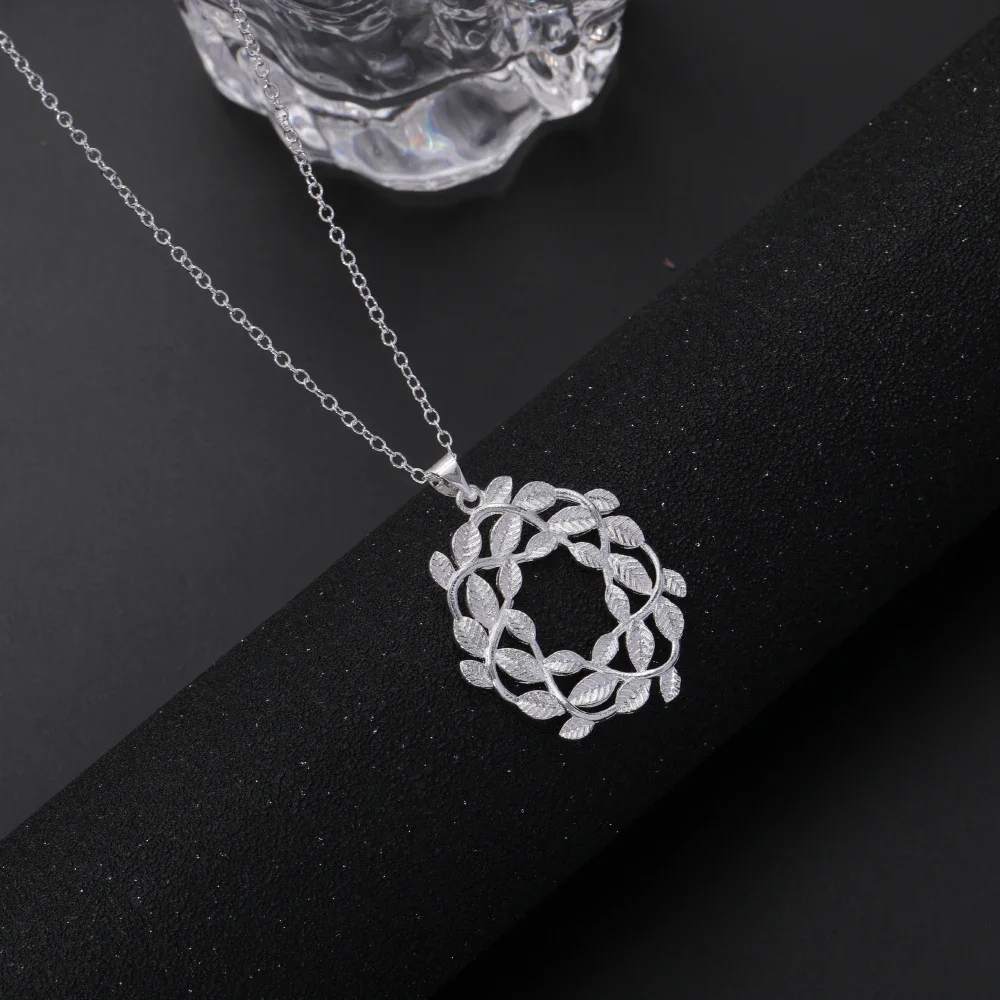 High quality fine Flowers leaves Pendant 925 Sterling Silver Necklace for Women Christmas Gifts Fashion Luxury Party Jewelry
High quality fine Flowers leaves Pendant 925 Sterling Silver Necklace for Women Christmas Gifts Fashion Luxury Party Jewelry