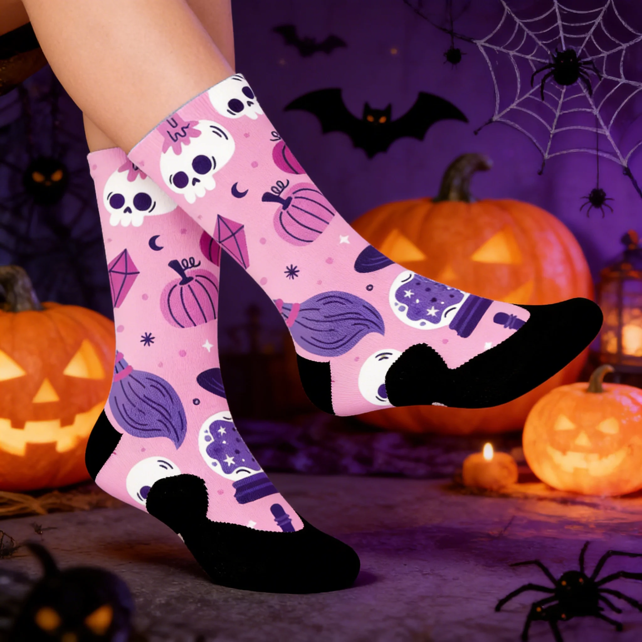Fashion Women Cotton Socks Halloween Horror Cosplay Pumpkin Head Design Men And Girls Gift Idea for Autumn Wear
Fashion Women Cotton Socks Halloween Horror Cosplay Pumpkin Head Design Men And Girls Gift Idea for Autumn Wear