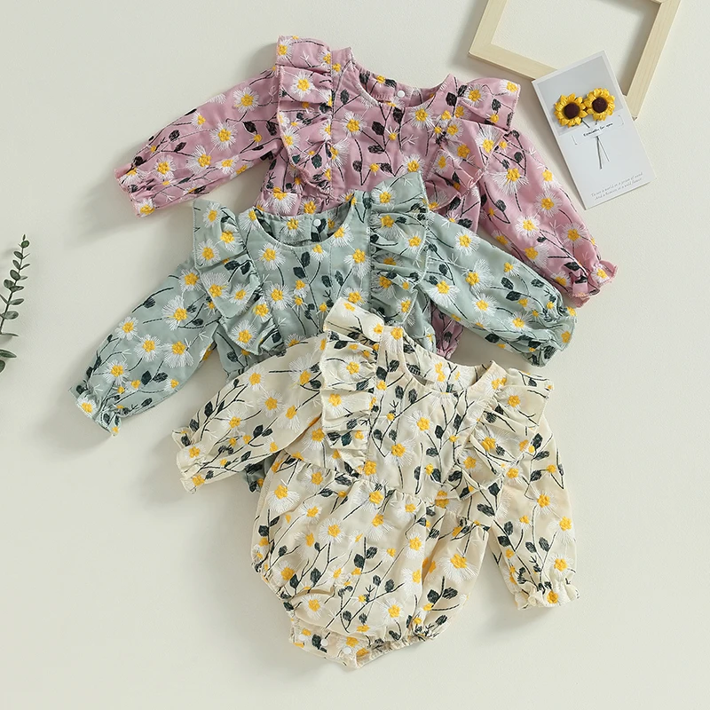 Infant Baby Girl Romper Ruffle Long Sleeve Floral Embroidery Bodysuit Newborn Playsuit Fall Clothing
Infant Baby Girl Romper Ruffle Long Sleeve Floral Embroidery Bodysuit Newborn Playsuit Fall Clothing