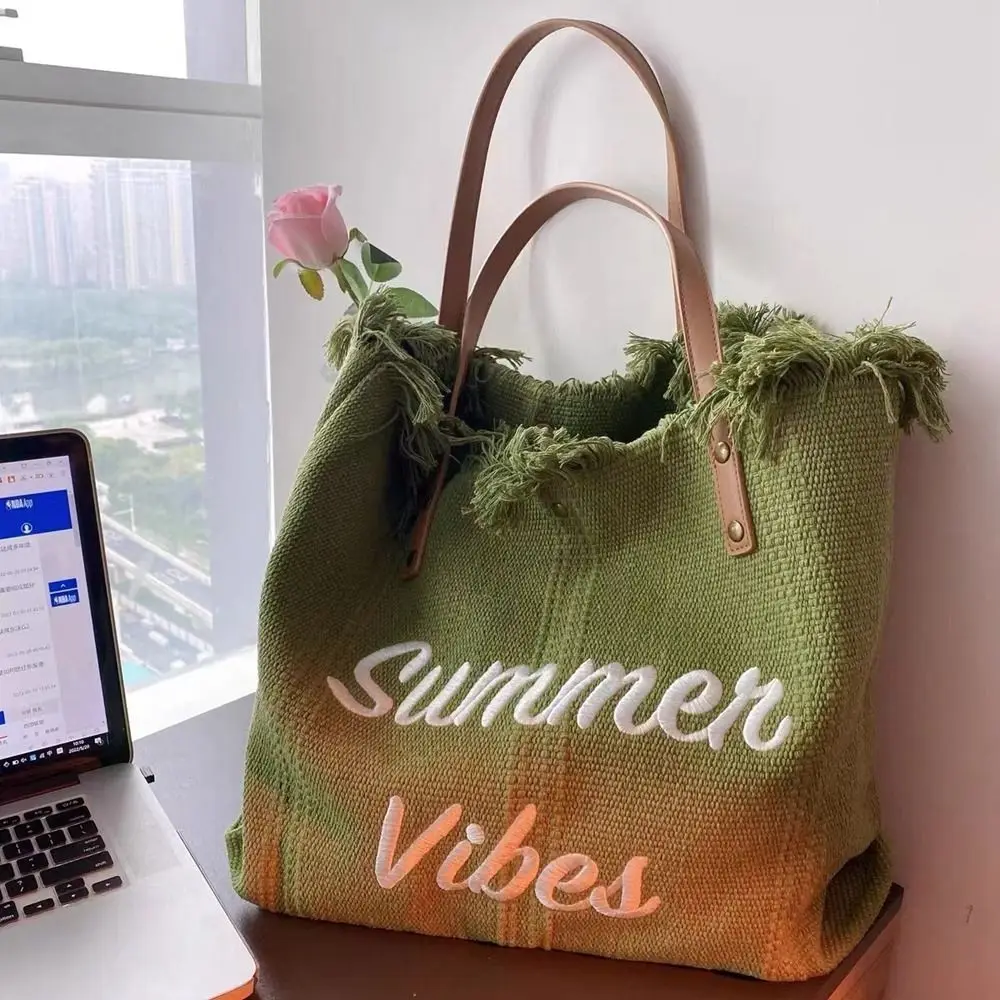 Cute Printing Letter Storage Bag Embroidery Large Capacity Tassel Women Handbags Korean Canvas Bag Tote Bag Women Shoulder Bags
Cute Printing Letter Storage Bag Embroidery Large Capacity Tassel Women Handbags Korean Canvas Bag Tote Bag Women Shoulder Bags