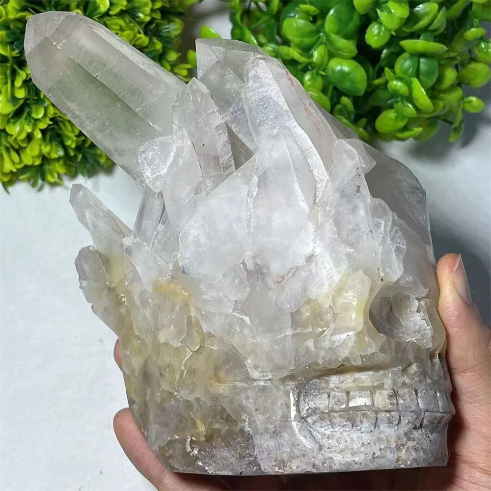 Clear Quartz Cluster Skull Crystal Natural Reiki Carving Mineral Quartz Spiritual Specimen Flash Reiki Home Decoration
Clear Quartz Cluster Skull Crystal Natural Reiki Carving Mineral Quartz Spiritual Specimen Flash Reiki Home Decoration