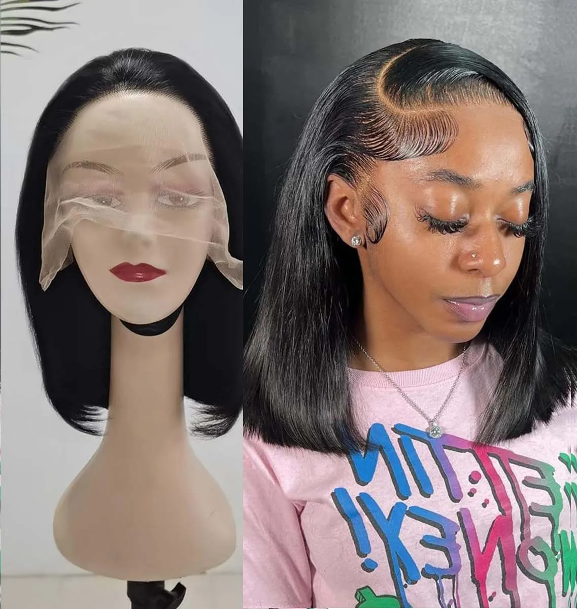 Short Straight Bob Wig Human Hair 200% HD Lace Pre Plucked 13X4 Lace Front Wigs Human hair for Women With Baby Hair Natural 16In
Short Straight Bob Wig Human Hair 200% HD Lace Pre Plucked 13X4 Lace Front Wigs Human hair for Women With Baby Hair Natural 16In