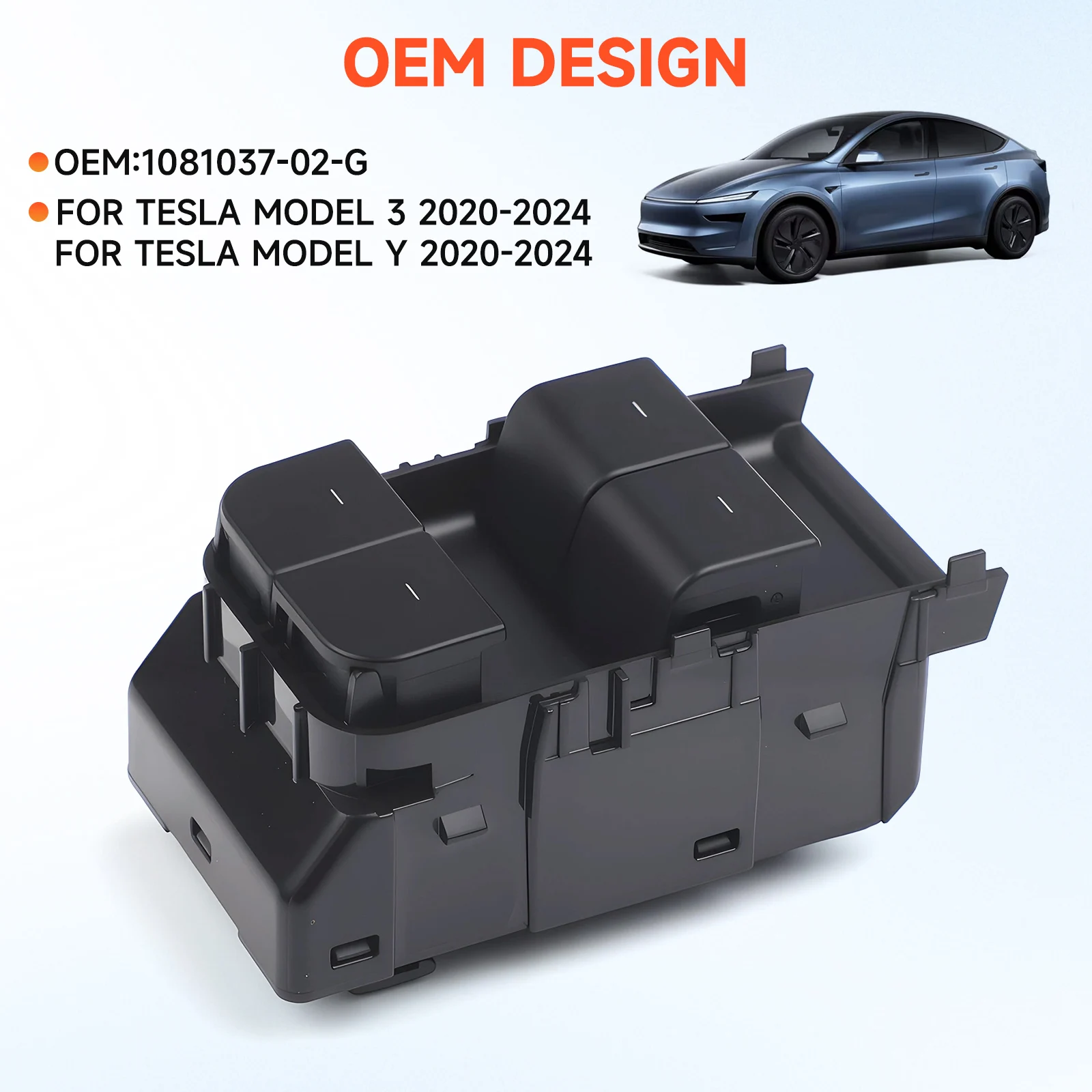 CNSPEED Electric Front Power Window Lifter Switch For Tesla Model Y/3 2021-2023 Left 1081037-02-G Matte Black ABS+Metal DC
CNSPEED Electric Front Power Window Lifter Switch For Tesla Model Y/3 2021-2023 Left 1081037-02-G Matte Black ABS+Metal DC