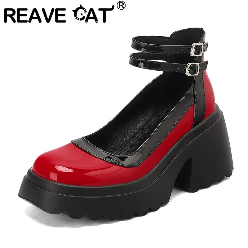 Туфли-лодочки REAVE CAT красные женские, с круглым носком, на каблуке 8 см, на платформе, с двойной пряжкой, разноцветные, повседневные, для девочек, в стиле Мэри Джейн
Туфли-лодочки REAVE CAT красные женские, с круглым носком, на каблуке 8 см, на платформе, с двойной пряжкой, разноцветные, повседневные, для девочек, в стиле Мэри Джейн