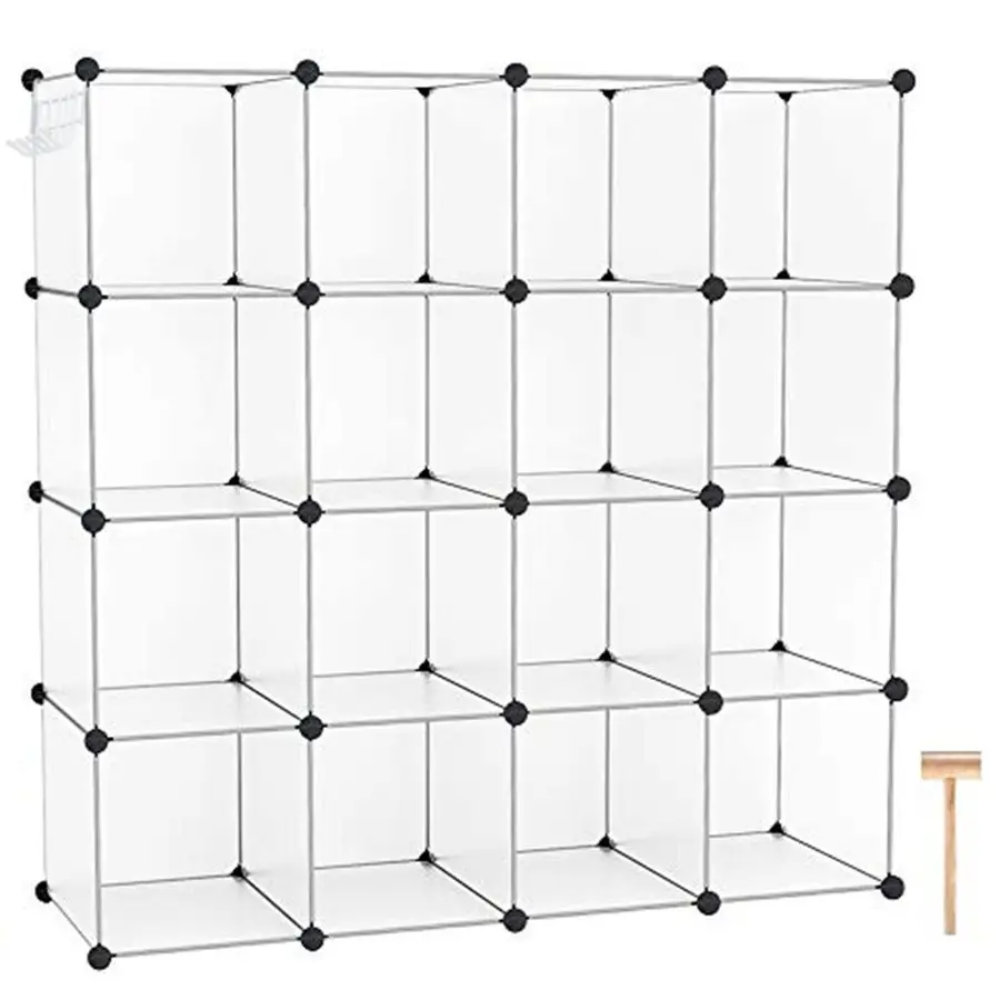 CAHOME Cube Storage Organizer, 16Cube Shelves Units, Plastic Storage Cubes, DIY Closet Organizer, Modular Closet Storage Shelve
CAHOME Cube Storage Organizer, 16Cube Shelves Units, Plastic Storage Cubes, DIY Closet Organizer, Modular Closet Storage Shelve